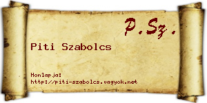 Piti Szabolcs névjegykártya