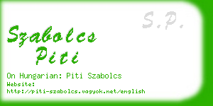 szabolcs piti business card